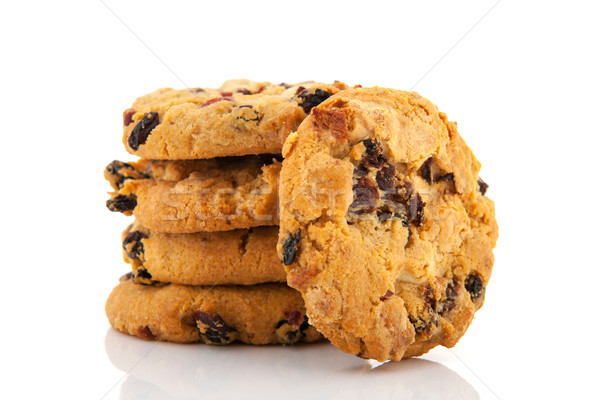 Stock photo: Cookies with chocolate and raisins