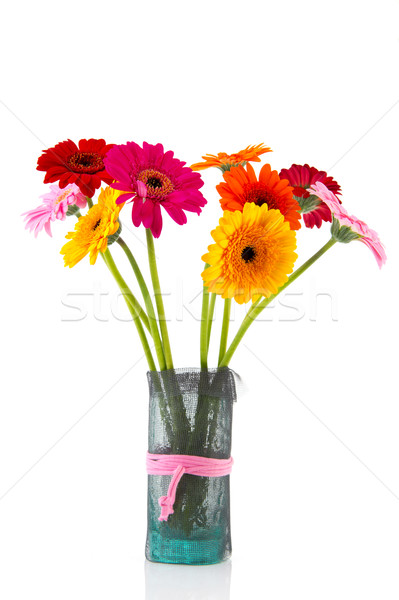 Stock photo: Gerber flowers in vase