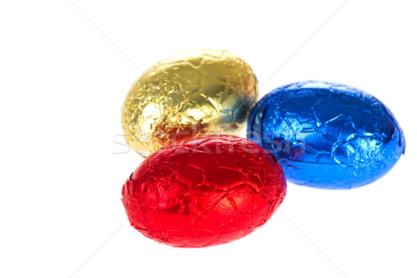 Chocolate easter eggs Stock photo © ivonnewierink