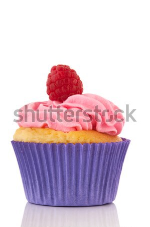 Fruit cupcake with pink buttercream Stock photo © ivonnewierink