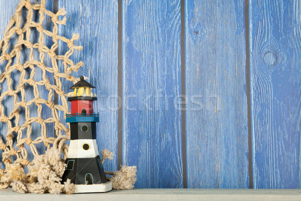 Beach with lighthouse Stock photo © ivonnewierink