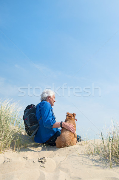 Man with dog Stock photo © ivonnewierink