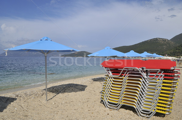 Manzara plaj Yunan ada su deniz Stok fotoğraf © ivonnewierink