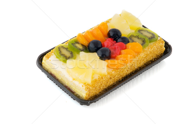 Pastel de frutas fruta fresca pina frescos dulce kiwi Foto stock © ivonnewierink