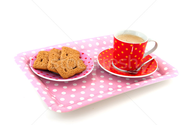 Stock photo: Coffee with cookies