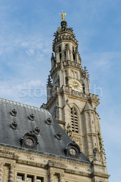 Tower of St Vaast church in Arras Stock photo © ivonnewierink