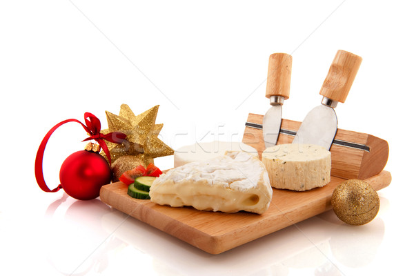 木材 法國人 奶酪 不同 件 木 商業照片 © ivonnewierink