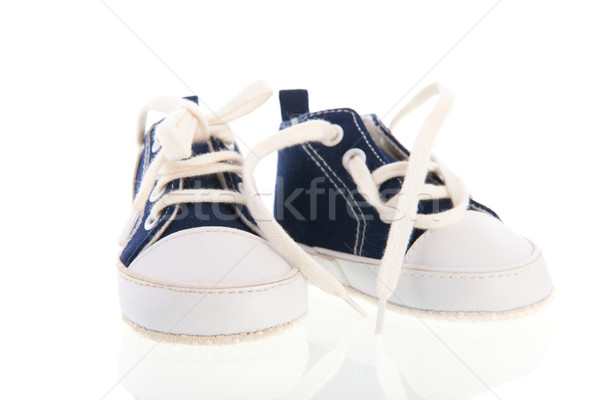 ストックフォト: ベビーシューズ · 赤ちゃん · スポーツ · 靴 · 孤立した · 白