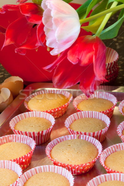 Stock photo: Baking cup cakes