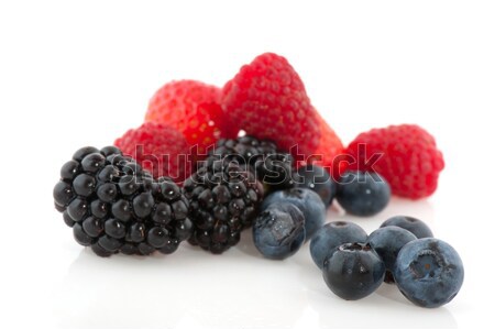 Blackberries and strawberries Stock photo © ivonnewierink