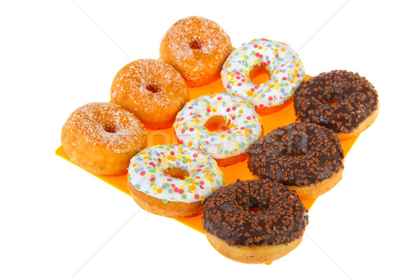 Sugary donuts with colorful glaze Stock photo © ivonnewierink