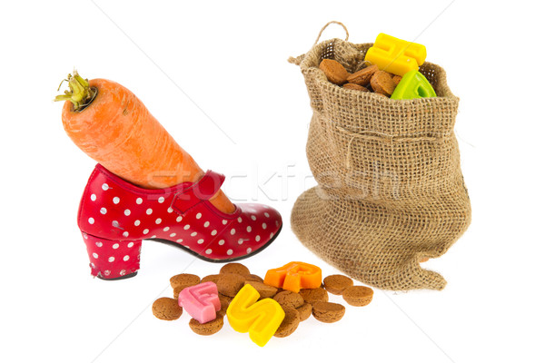 Dutch Sinterklaas candy and shoe Stock photo © ivonnewierink