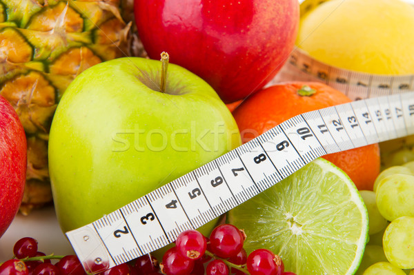 Gyümölcs csendélet almák zöld piros citrom Stock fotó © ivonnewierink