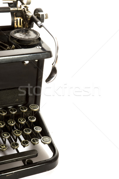 Antyczne typu pisarz maszyny do pisania przesunąć kluczowych Zdjęcia stock © ivonnewierink