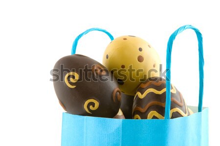 Buckets chocolate easter eggs Stock photo © ivonnewierink