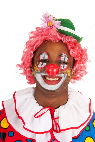 Portrait drôle clown noir visage [[stock_photo]] © ivonnewierink