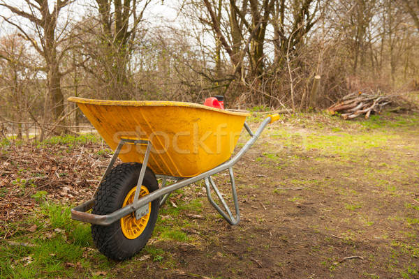 Brouette forêt jaune nature paysage jardin [[stock_photo]] © ivonnewierink