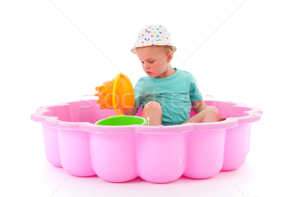 Toddler girl in swimming pool Stock photo © ivonnewierink