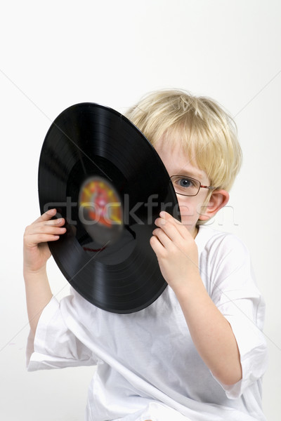 kid with LP Stock photo © ivonnewierink