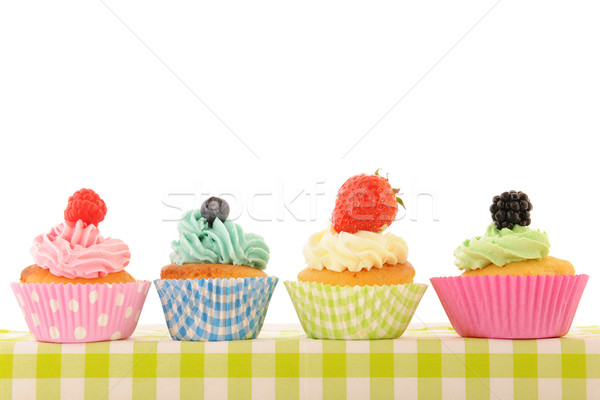 Fruit cupcakes Stock photo © ivonnewierink