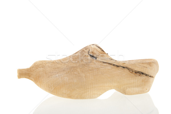 Type nederlands houten schoen geïsoleerd witte Stockfoto © ivonnewierink