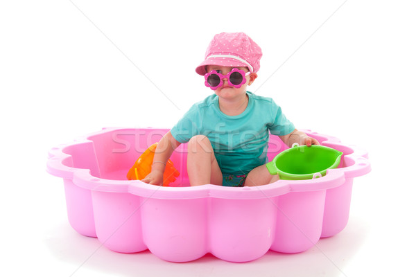 Toddler girl in swimming pool Stock photo © ivonnewierink