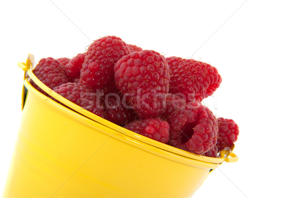 Bucket raspberries Stock photo © ivonnewierink