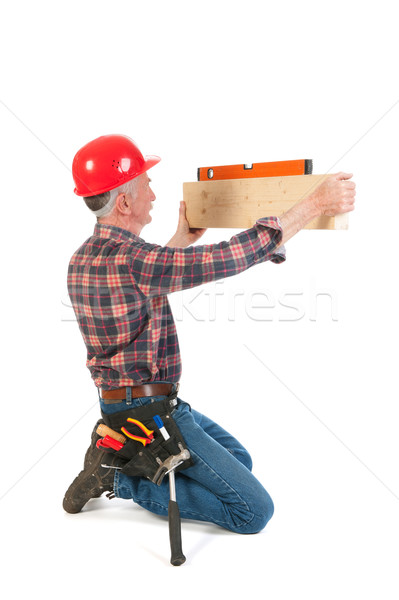 Handbuch Arbeitnehmer Wasser ausschließen Senior Mann Stock foto © ivonnewierink