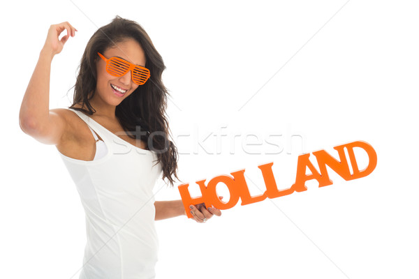 Supporter cheering for Holland Stock photo © ivonnewierink