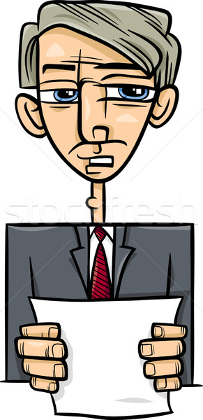 man giving speech cartoon illustration Stock photo © izakowski