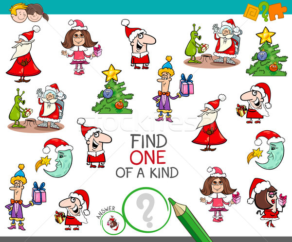 Christmas one of a kind cartoon activity Stock photo © izakowski