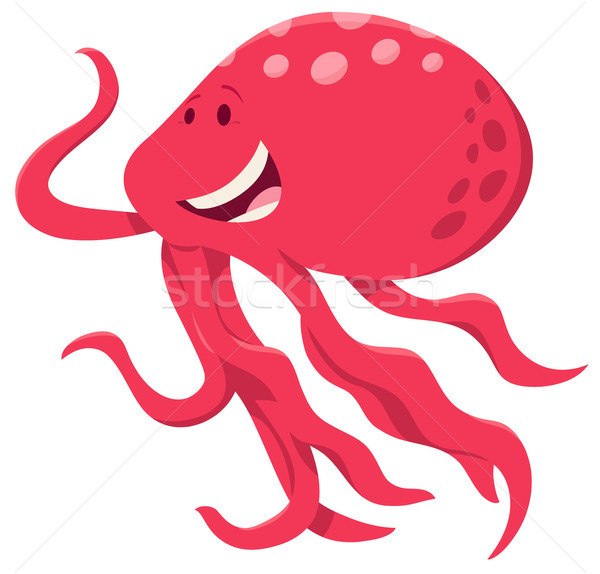cute cartoon octopus animal character Stock photo © izakowski