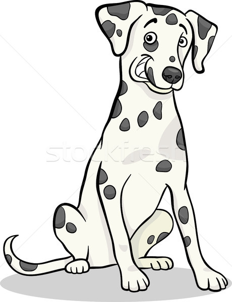 Dalmata cartoon illustrazione cute nero Foto d'archivio © izakowski