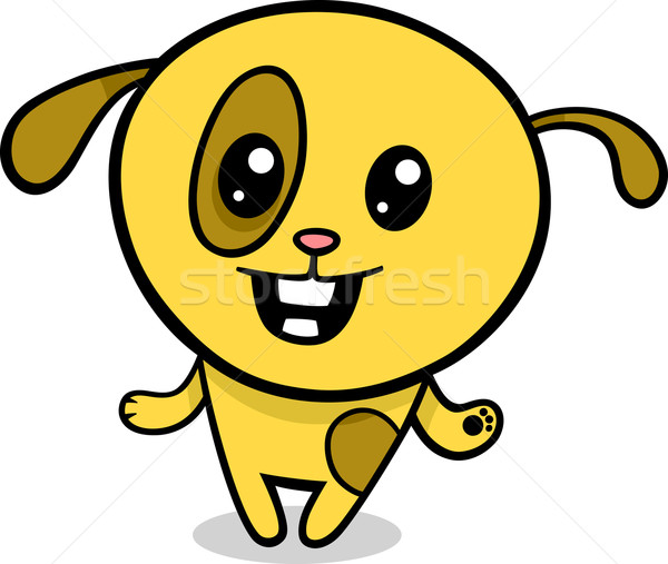 Karikatür kawaii köpek yavrusu örnek stil sevimli Stok fotoğraf © izakowski