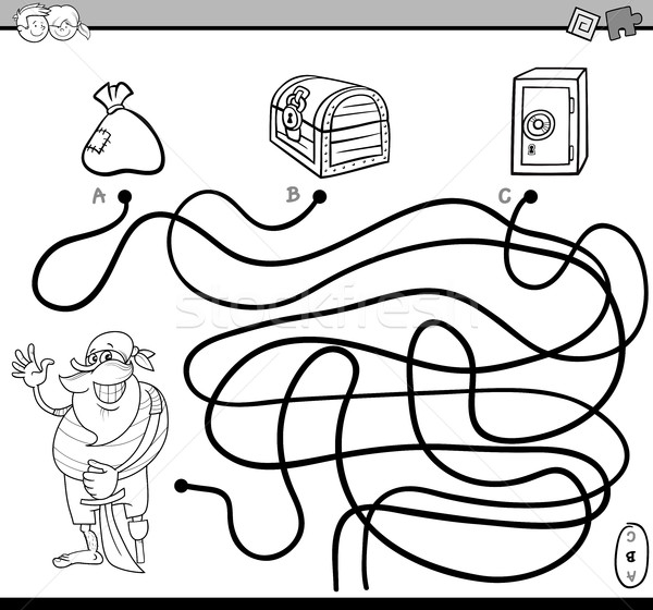 Stock photo: path maze for coloring