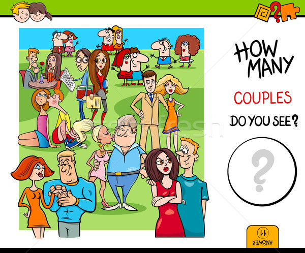 how many couples educational game Stock photo © izakowski
