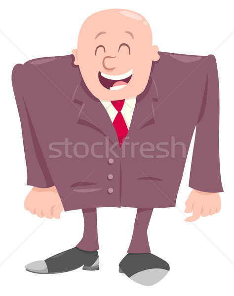 Boldog főnök rajzfilmfigura rajz illusztráció üzletember Stock fotó © izakowski