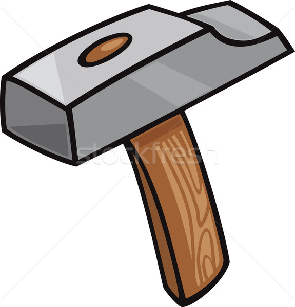 Hammer Clip Art Karikatur Illustration Tool Stock foto © izakowski