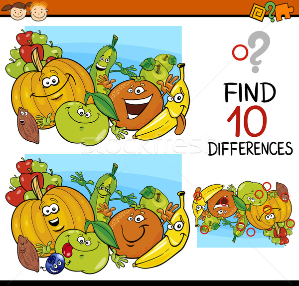 Différences jeu cartoon illustration [[stock_photo]] © izakowski