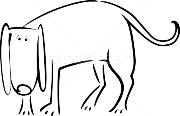 Cartoon болван печально собака иллюстрация Cute Сток-фото © izakowski