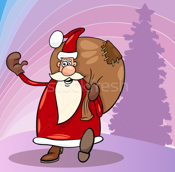 Stock photo: santa claus christmas cartoon illustration