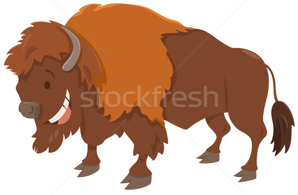 bison cartoon animal character Stock photo © izakowski