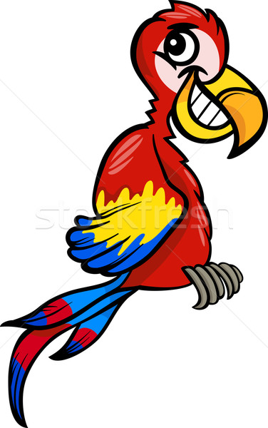 macaw clip art cartoon illustration Stock photo © izakowski