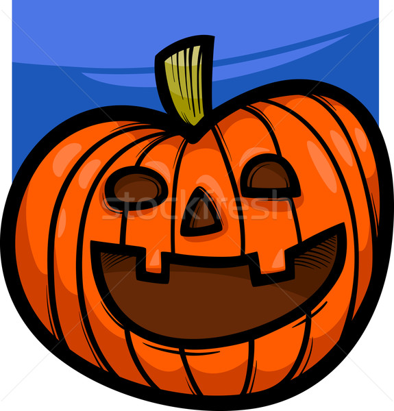 halloween pumpkin cartoon illustration Stock photo © izakowski