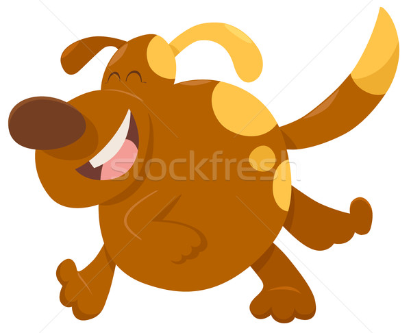 Stock photo: running dog animal character