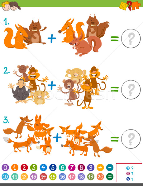 addition maths game for kids Stock photo © izakowski