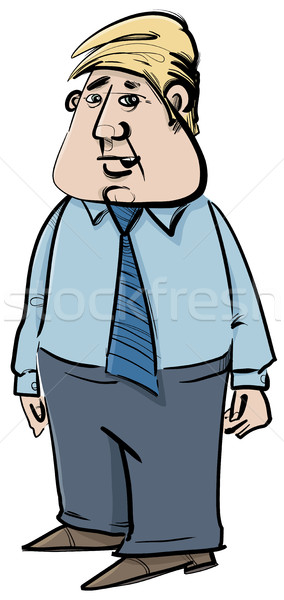 Сток-фото: бизнесмен · карикатура · эскиз · рисунок · иллюстрация · характер