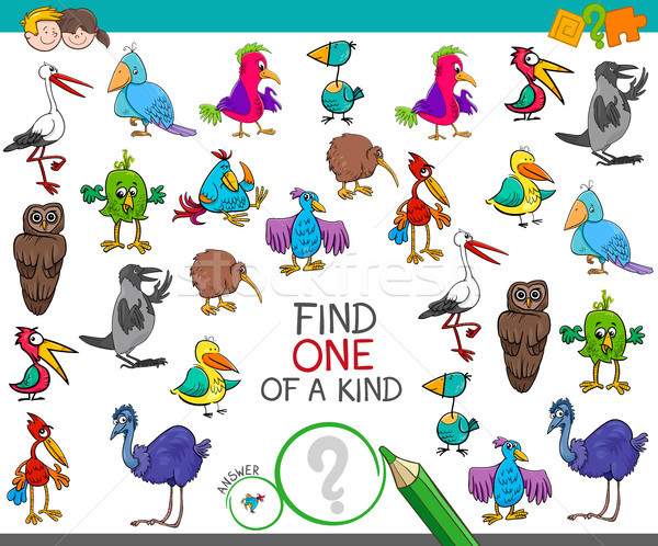 find one of a kind with birds characters Stock photo © izakowski