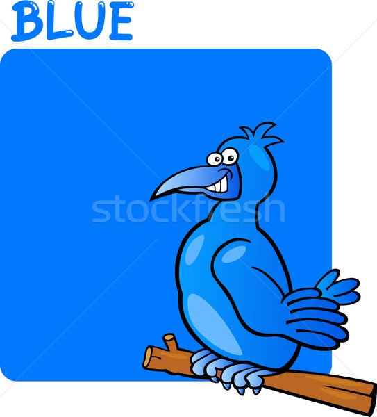 Color Blue and Bird Cartoon Stock photo © izakowski