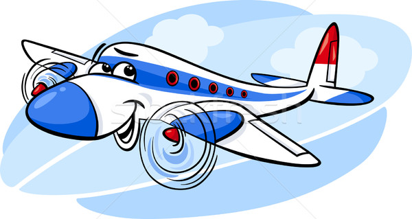 air plane cartoon illustration Stock photo © izakowski